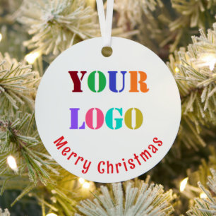 Branded Business Logo Christmas Ornaments Template