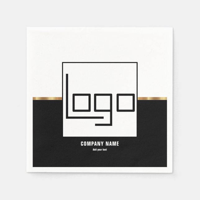 Branded Business Logo Company Party Event Supplies Napkins (Front)