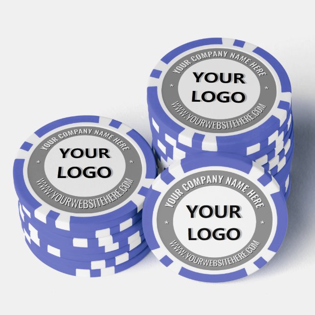 Branded Business Logo Company Poker Chips Example (Stack)