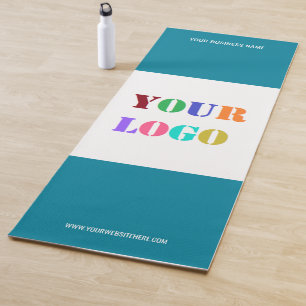 Branded Business Logo Custom Text Yoga Mat Example