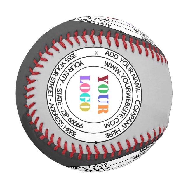 Branded Business Logo Name Text Baseball Template (Front Left)