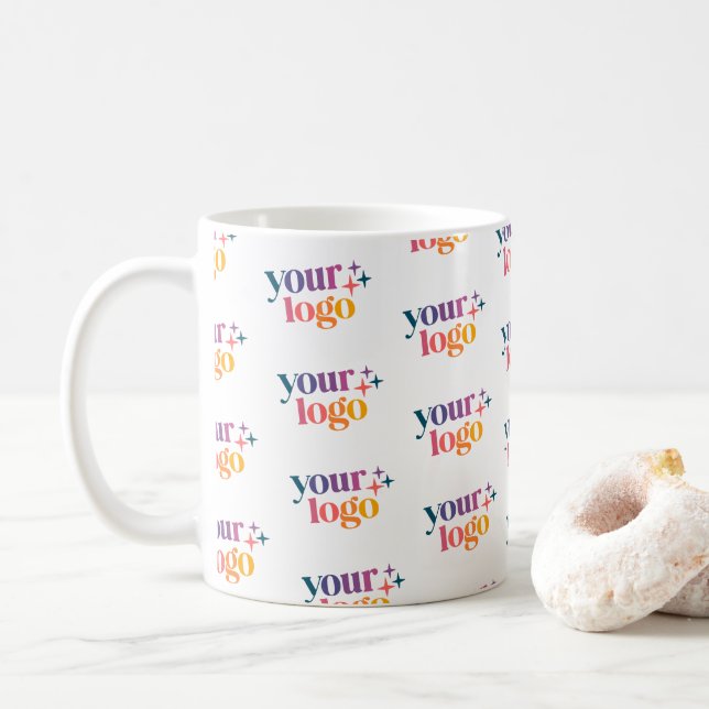 Branded Business Logo Pattern Mug (With Donut)