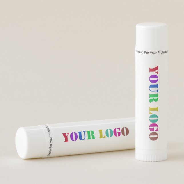 Branded Business Logo Promotional Lip Balm Example (Front)