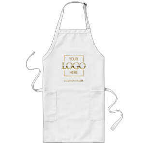 Branded Business Logo Restaurant Uniform Work Long Apron
