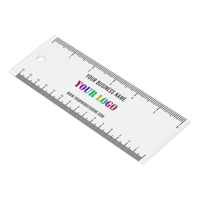 Branded Business Logo Text Company Ruler Template (Angled)
