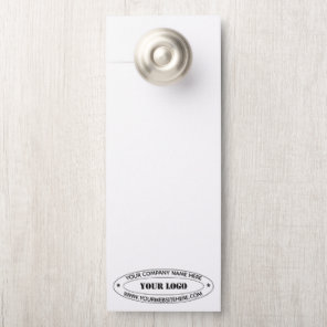 Branded Business Logo Text Door Hanger Example