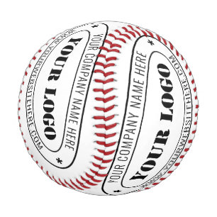Branded Business Logo Text Personalized Baseball