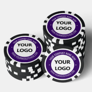 Branded Business Logo Text Poker Chips Template