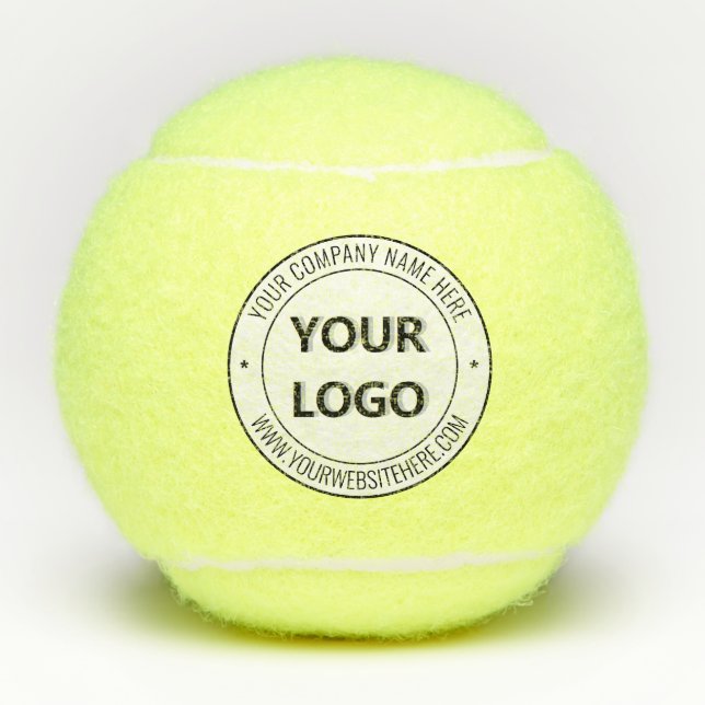 Branded Business Logo Text Tennis Balls Template (Front)