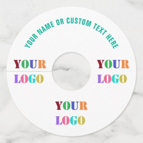 Branded Business Logo Text Wine Glass Tags Example