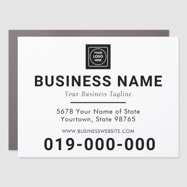 Branded Business Logo Vehicle Promotion Magnet (Front)