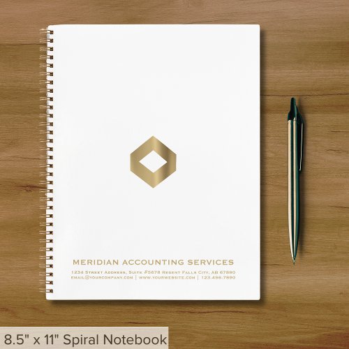 Branded Business Notebook with Template Logo