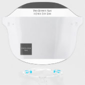 Branded Business Personal Logo Face Shield (Front w/Glasses)