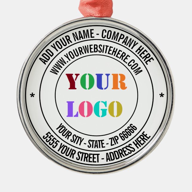 Branded Business Promotional Ornament Template (Front)
