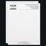 Branded Business Stationery Letterhead Template<br><div class="desc">Custom Colors and Fonts - Design Your Own Personalized Business Letterhead Example with Logo and Name Address Information Professional Letterheads Template with Logo - Add Your Logo - Image - Photo or QR Code / Name - Company / Address - Contact Information / More - Resize and move or remove...</div>