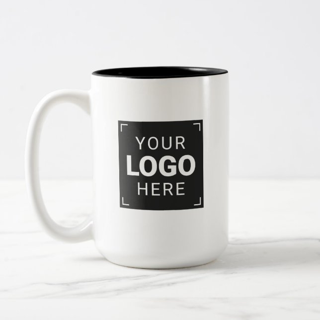 Branded Coffee Mug with Your Logo (Left)