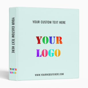 Branded Company Logo and Text Binder Example