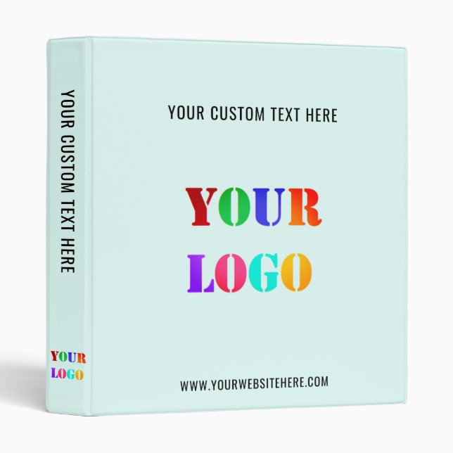 Branded Company Logo and Text Binder Example (Front/Spine)