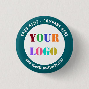 Branded Company Logo and Text Button Template