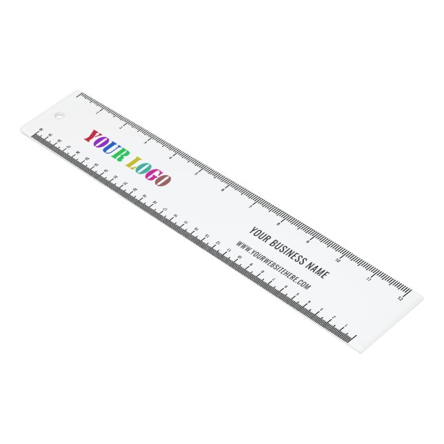 Branded Company Logo Business Ruler Template (Angled)
