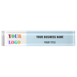 Branded Company Logo Desk Name Plate Template