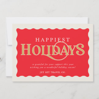BRANDED CORPORATE BUSINESS logo christmas red gold Holiday Card