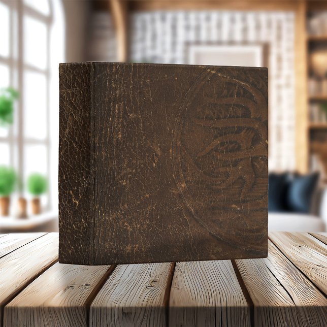 Branded Cowhide Faux Leather 3 Ring Binder (Creator Uploaded)