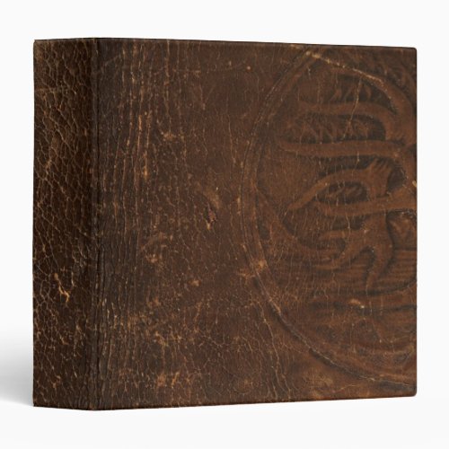 Branded Cowhide Faux Leather 3 Ring Binder