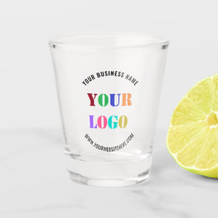 Branded Custom Logo and Text Shot Glass Example