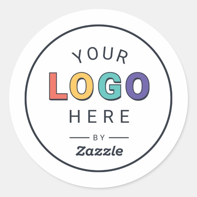 Branded Custom Logo Business Classic Round Sticker (Front)