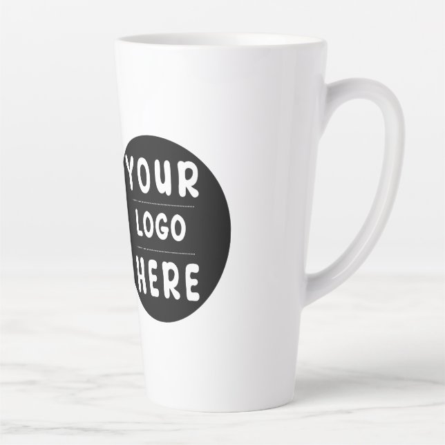 Branded Custom Logo or image for Business Latte Mug (Right)