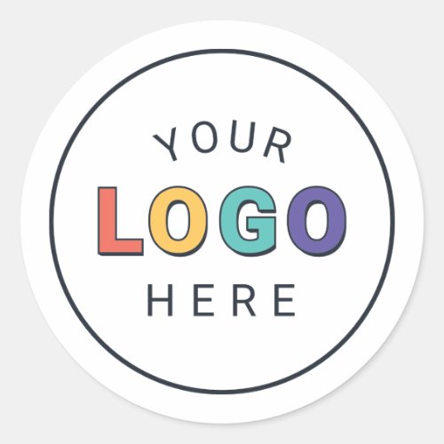 Branded Custom Logo Promotional Business Classic Round Sticker