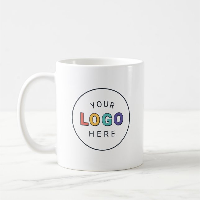 Branded Custom Logo Promotional Business Coffee Mug (Left)