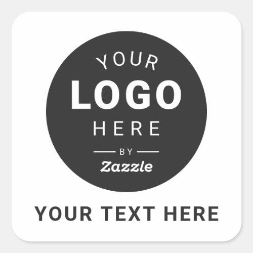 Branded Custom Logo Promotional Business Square Sticker