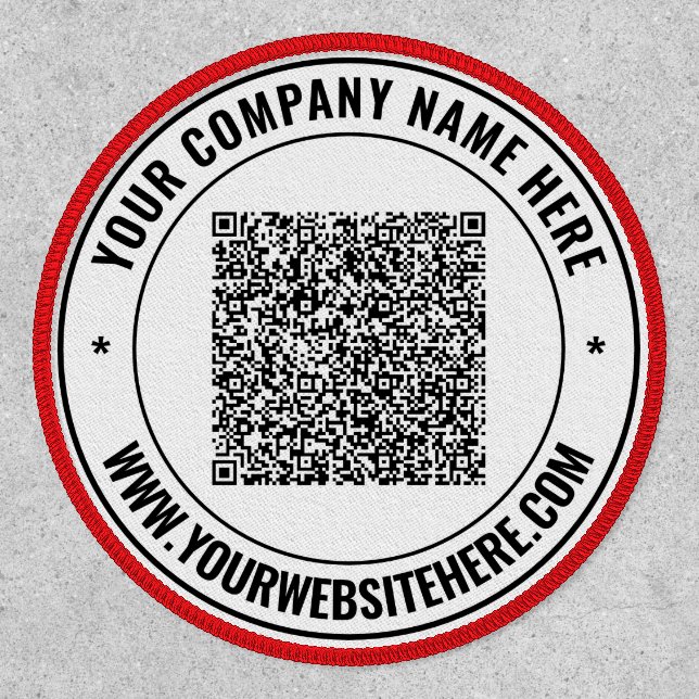 Branded Custom QR Code and Text Patch Example (Front)