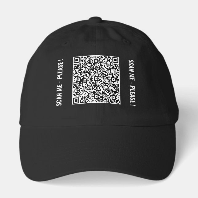 Branded Custom QR Code Personalized Hat Example (Front)