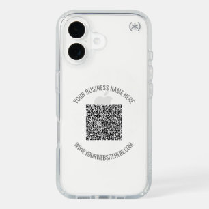 Branded Custom Text QR Code iPhone Case Example