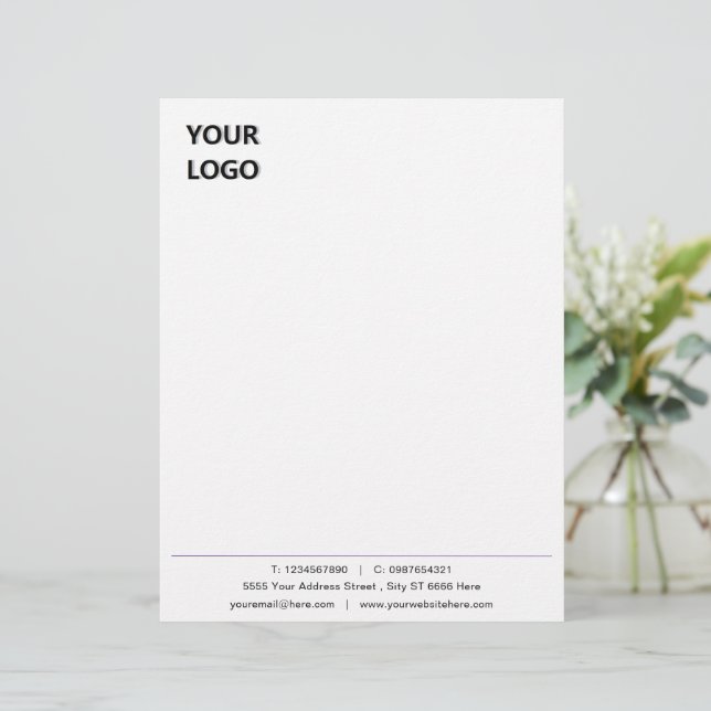 Branded Design Your Business Letterhead Example (Standing Front)