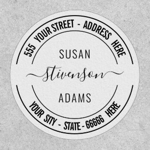 Branded Design Your Own Address Name Patch Example