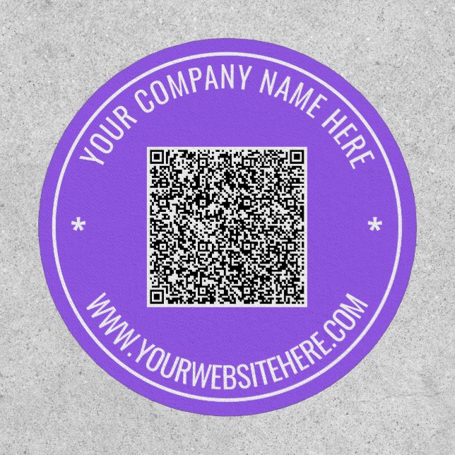 Branded Design Your Own QR Code Patch Example (Front)