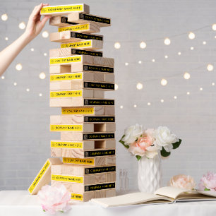 Branded Giant Topple Tower Game with QR Code