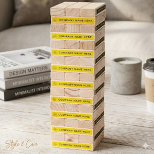 Branded Giant Topple Tower Game with QR Code
