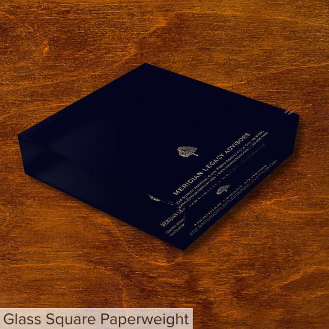 Branded Glass Paperweight with Tree Logo (Creator Uploaded)