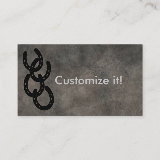 Branded Horseshoes CUSTOMIZABLE BUSINESS CARDS (Front)