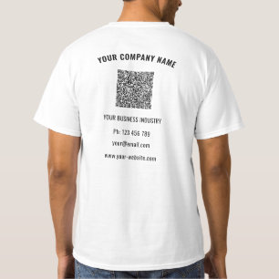 Branded Logo and QR Code Business T-Shirt Template