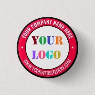 Branded Logo and Text Promotional Button Example