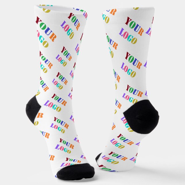 Branded Logo Business Promotional Socks Template (Angled)