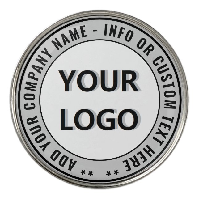 Branded Logo Custom Text Golf Ball Marker Example (Front)