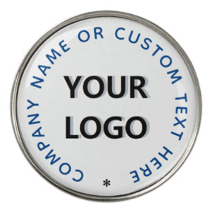 Branded Logo Custom Text Golf Ball Markers Example