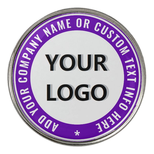 Branded Logo Custom Text Golf Ball Markers Example (Front)